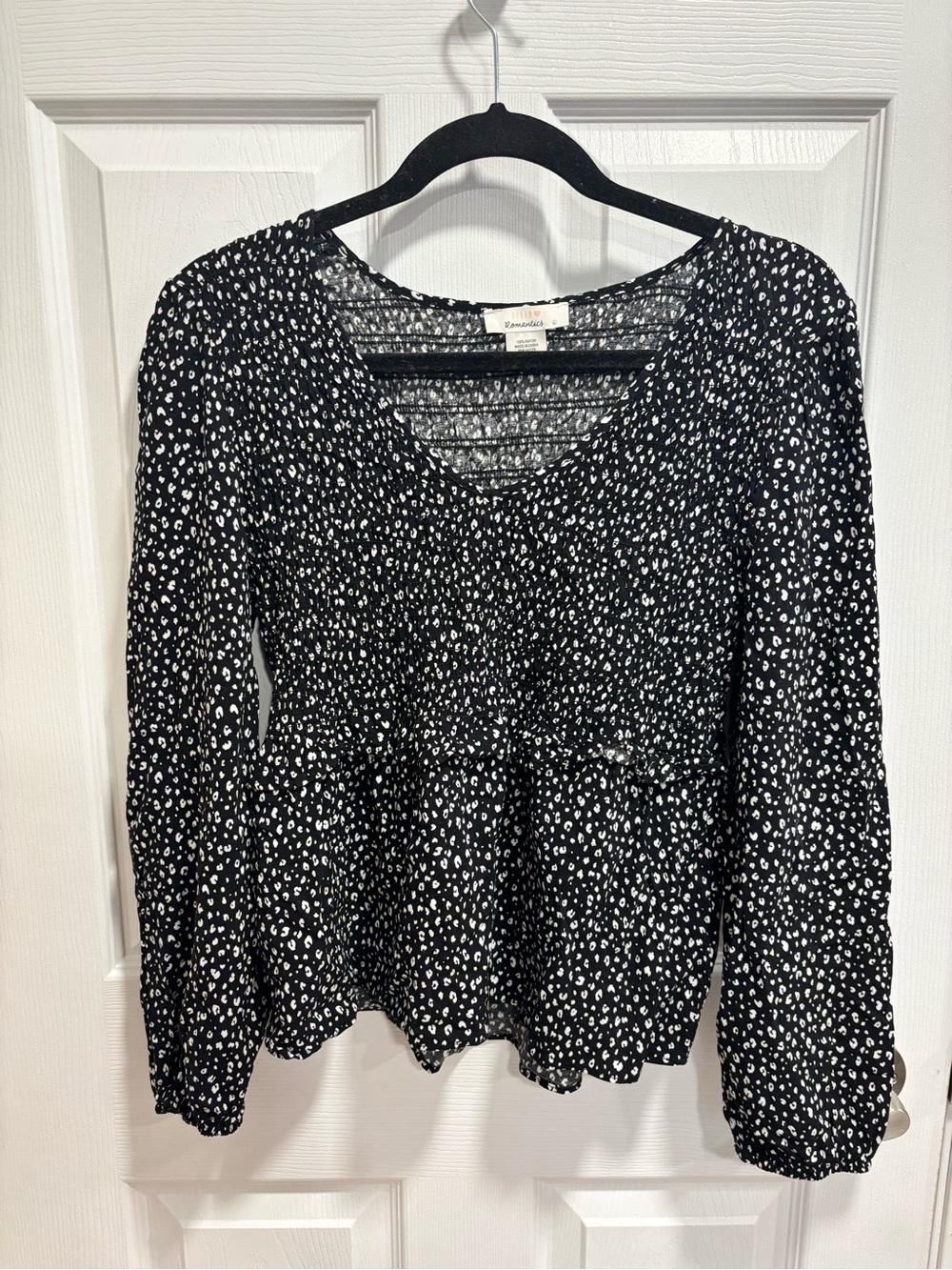 URBAN Romantics Black and White Patterned Blouse
